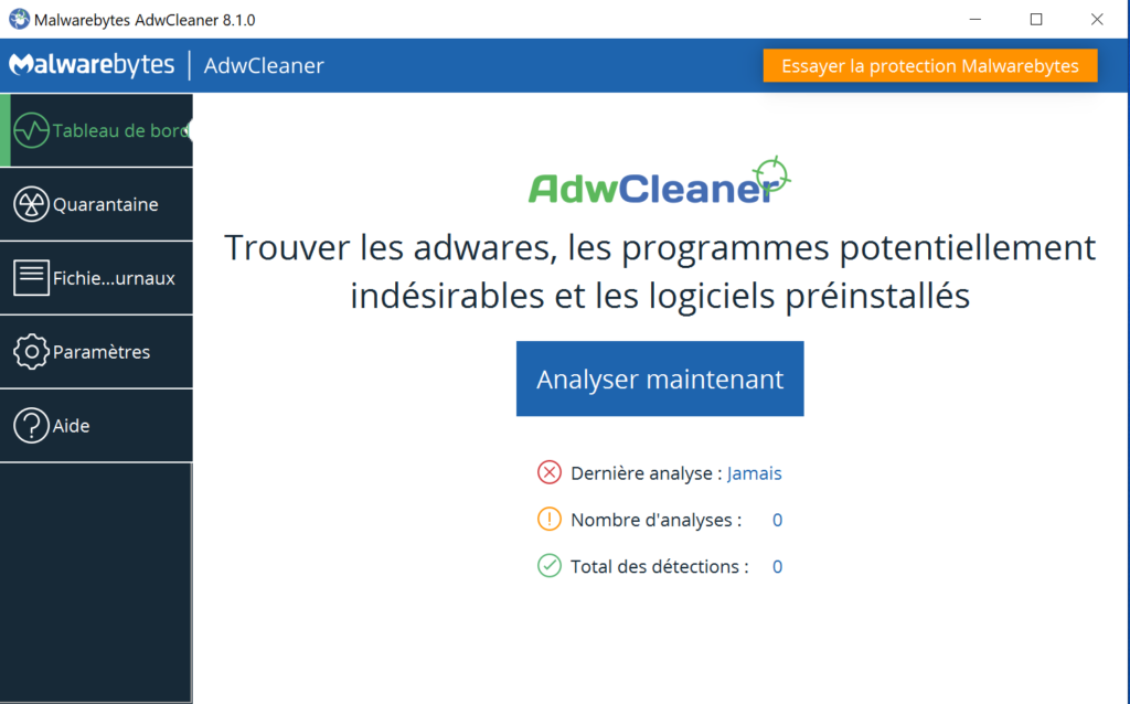 malware demarrage 1024x638 - Tuto AdwCleaner