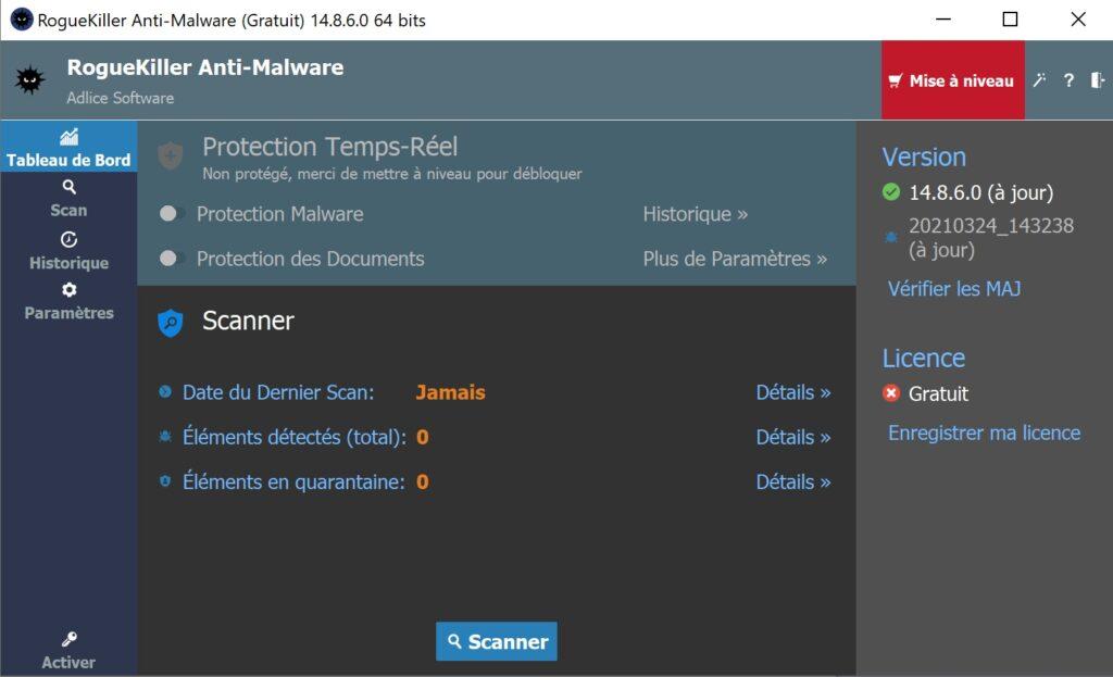 roguekiller demarrage 1024x623 - Tuto RogueKiller