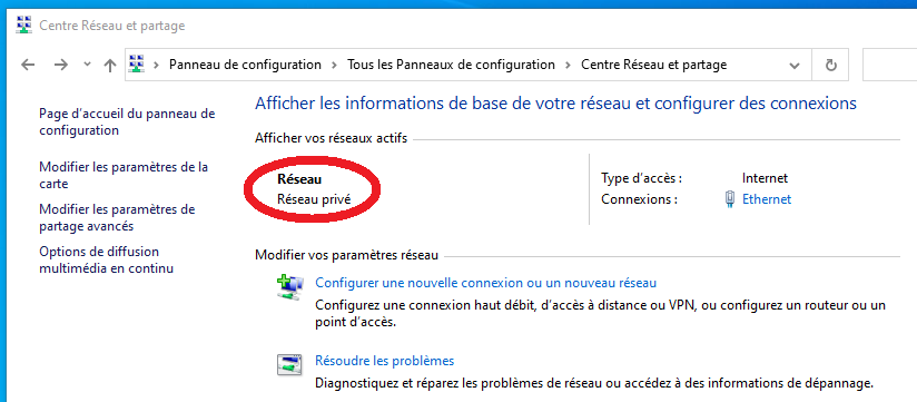 reseau prive - Problème de partage réseau - Windows 10