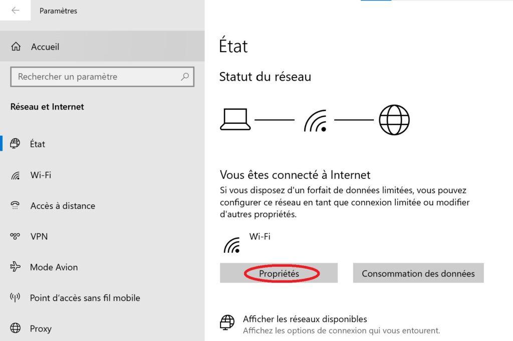 reseau wifi 1024x681 - Problème de partage réseau - Windows 10