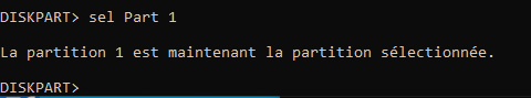 sel part - Supprimer une partition de système EFI ou une partition de récupération