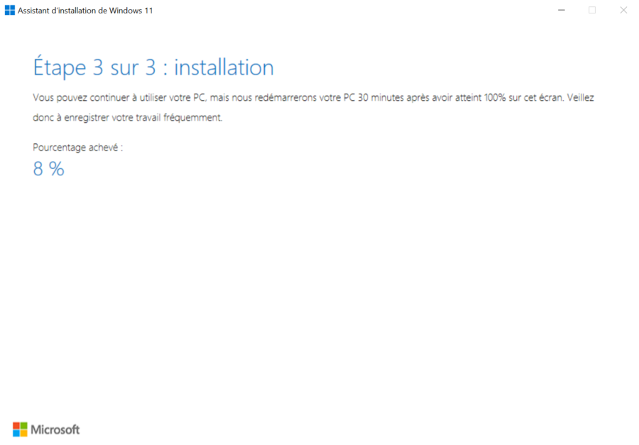 18 installation 900x627 - Tutoriel : Mise à jour vers Windows 11