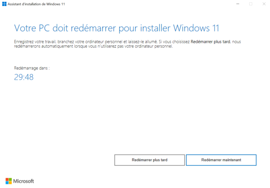 20 redemarrage 900x628 - Tutoriel : Mise à jour vers Windows 11