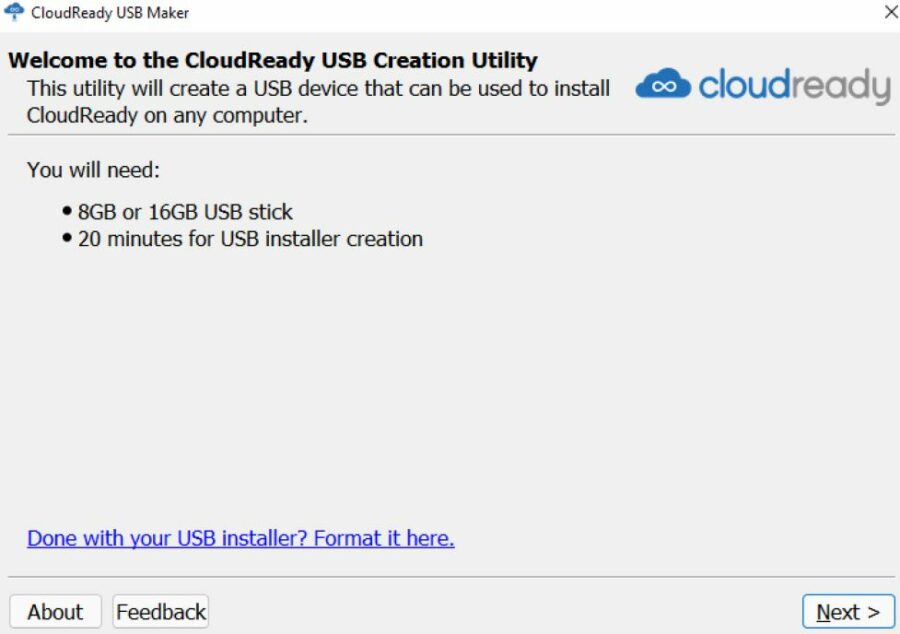 cloudready1 900x634 - Redonner vie à un vieux PC avec Chrome OS