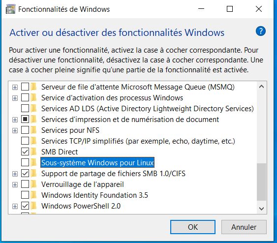 sous systeme win pour linux - Tuto : Installer Linux sous Windows 10 avec WSL