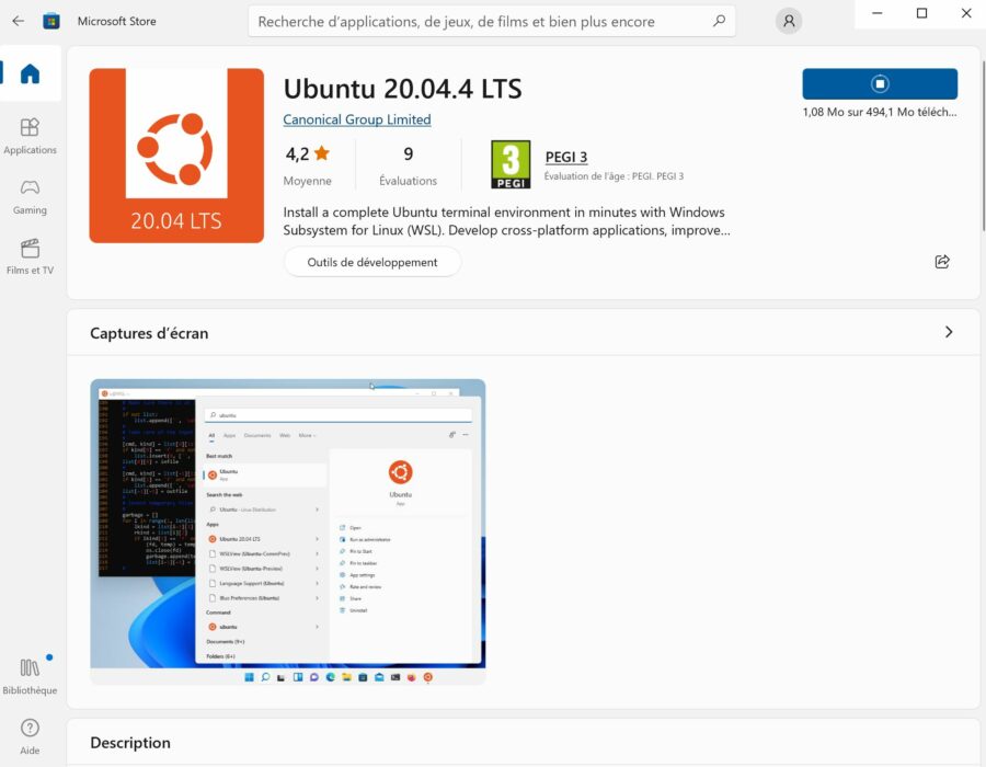 ub20 tel store 900x700 - Tuto : Installer Linux sous Windows 10 avec WSL